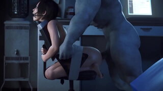 She didn't expect a big cock to come to her. 3d animated hardsex 